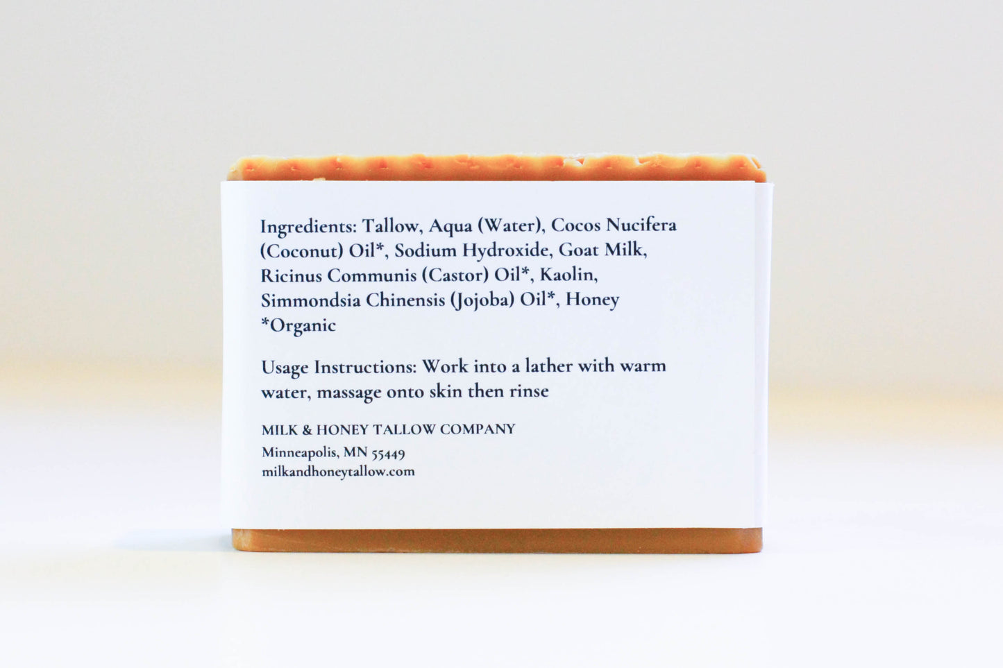 Tallow Bar Soap - Goat Milk and Honey Bar Ingredients