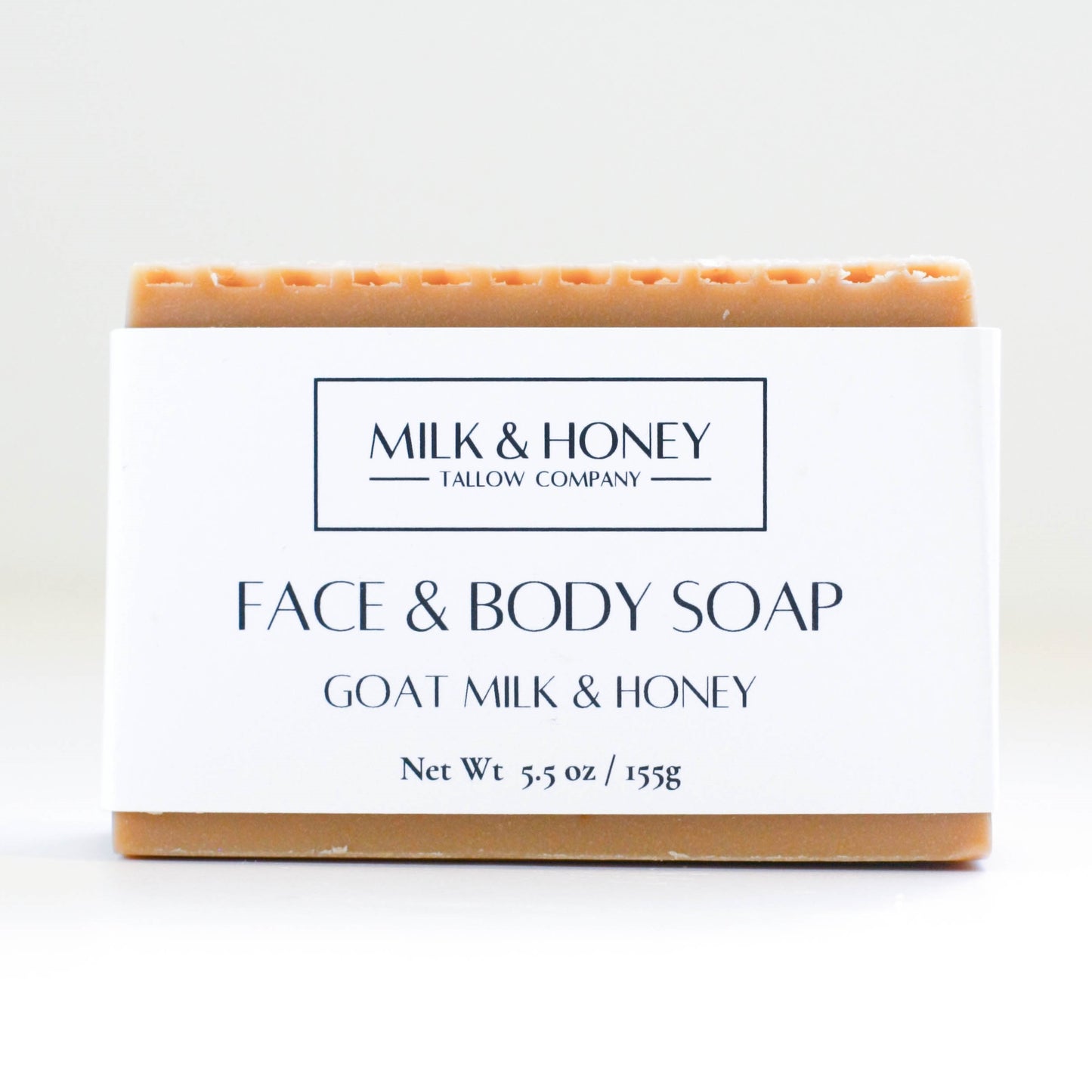 Tallow Bar Soap - Goat Milk and Honey Bar Front Square Image