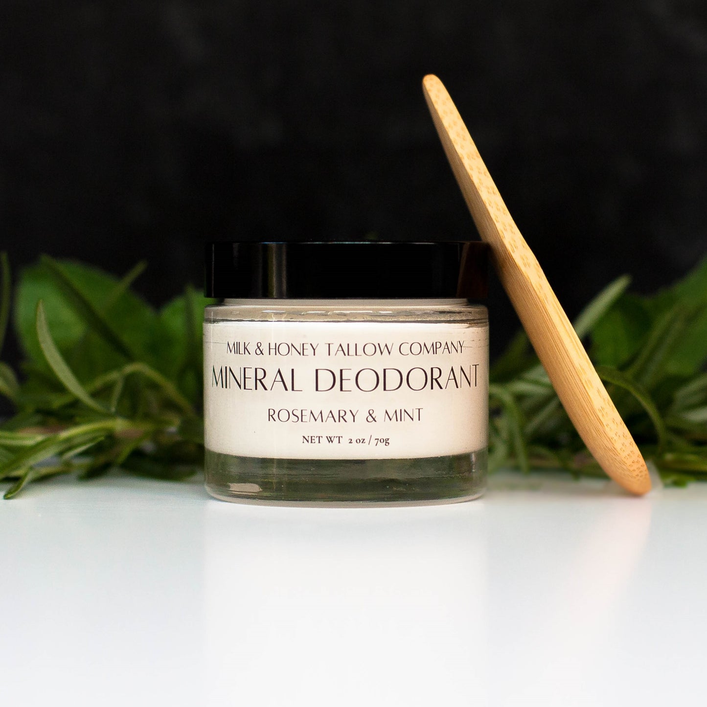 Rosemary & Mint Mineral Deodorant and Bamboo Applicator