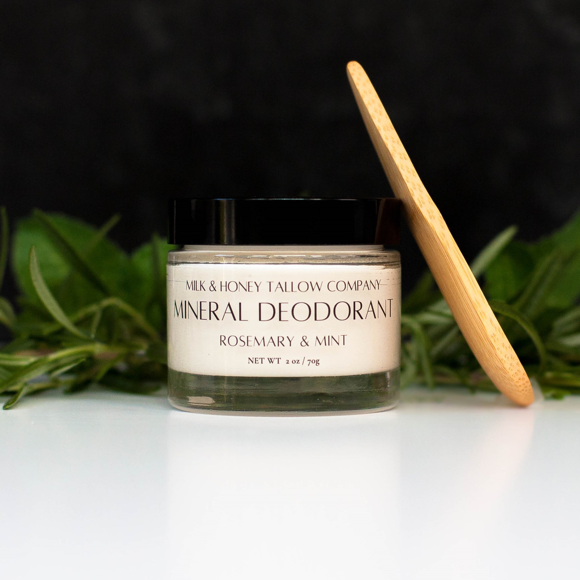 Rosemary & Mint Mineral Deodorant and Bamboo Applicator