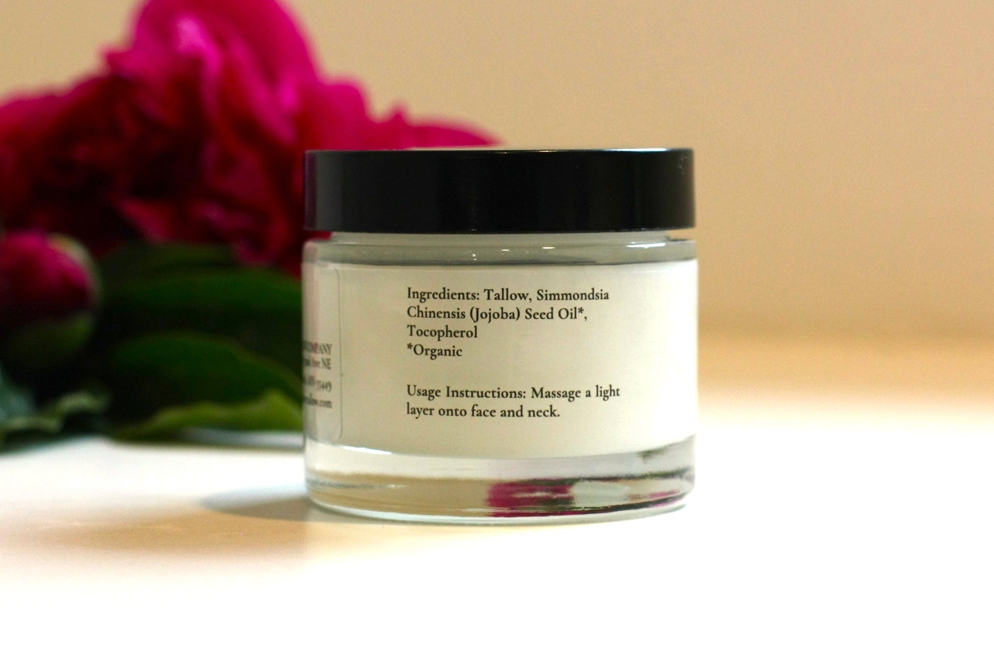 Unscented Tallow Face Cream Ingredients