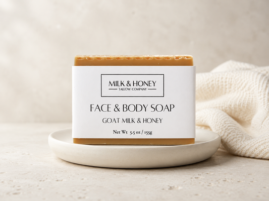 Tallow + Goat Milk Soap - Goat Milk & Honey
