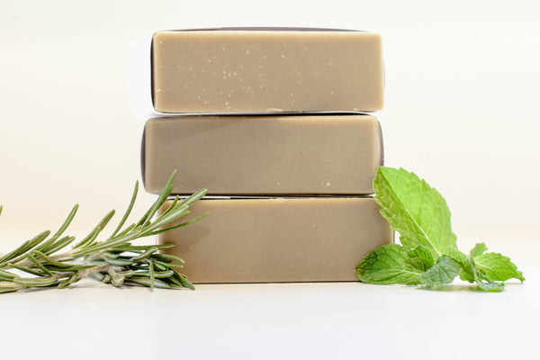 Tallow and Goat Milk Bar Soap - Rosemary and Mint 3-Pack