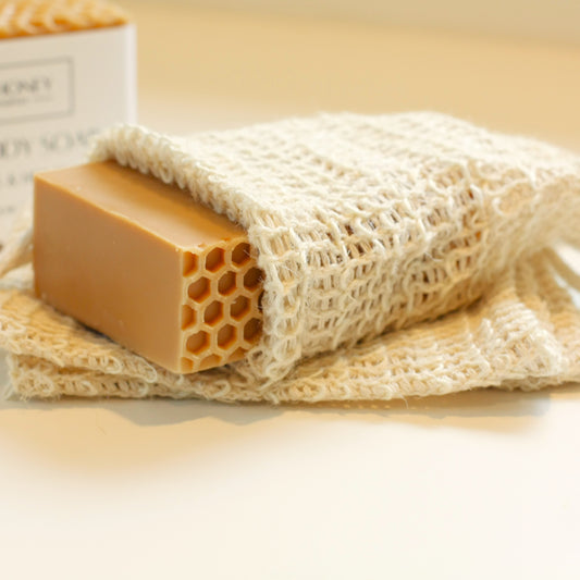 Agave Bar Soap Bag with Goat Milk and Honey Tallow Bar Soap